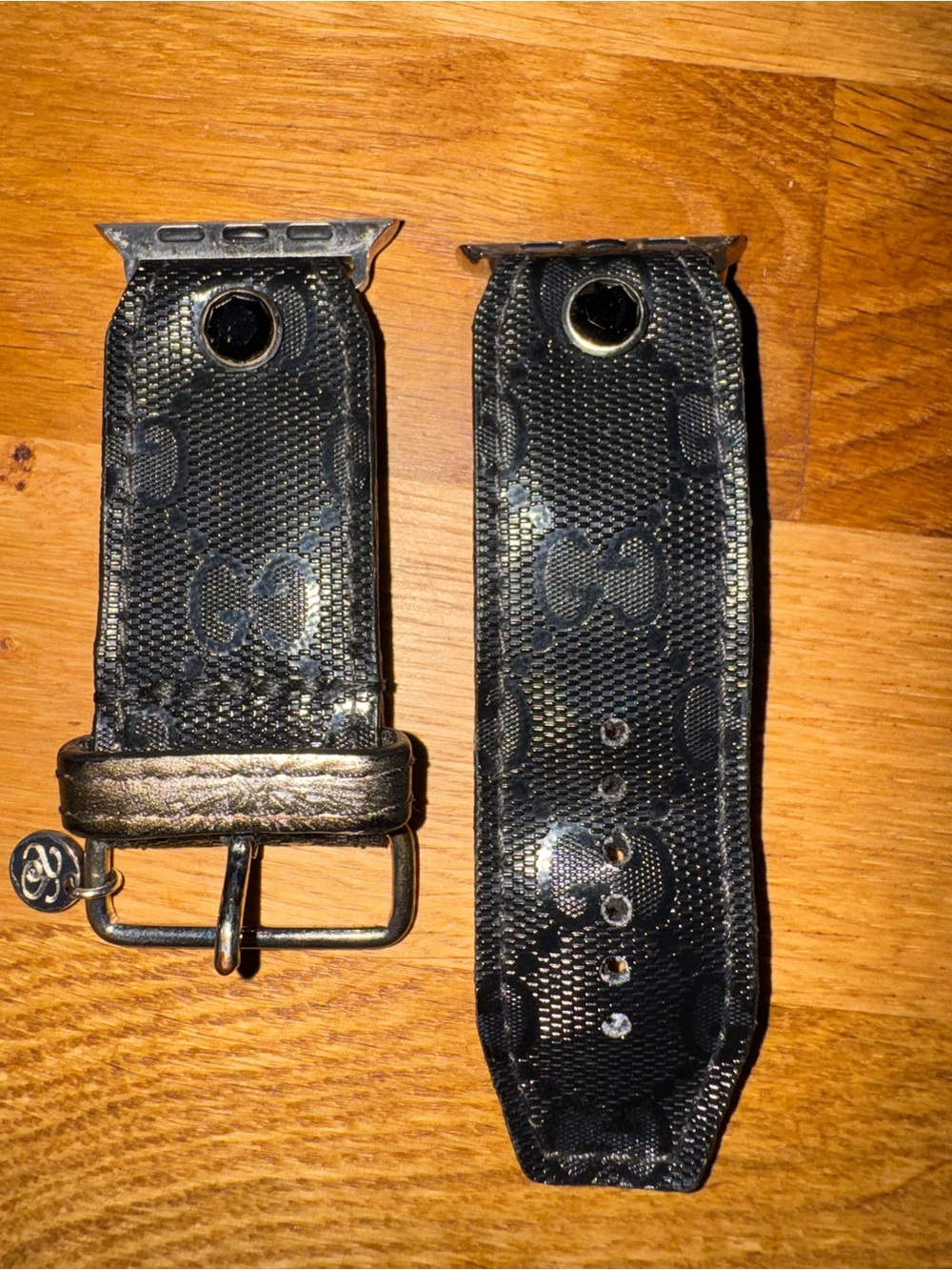 Black Textured GG Watch Band